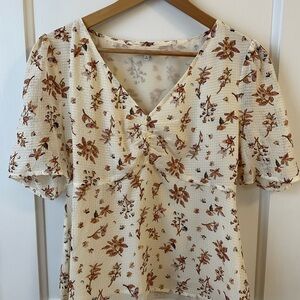 Madewell Floral Silk Top